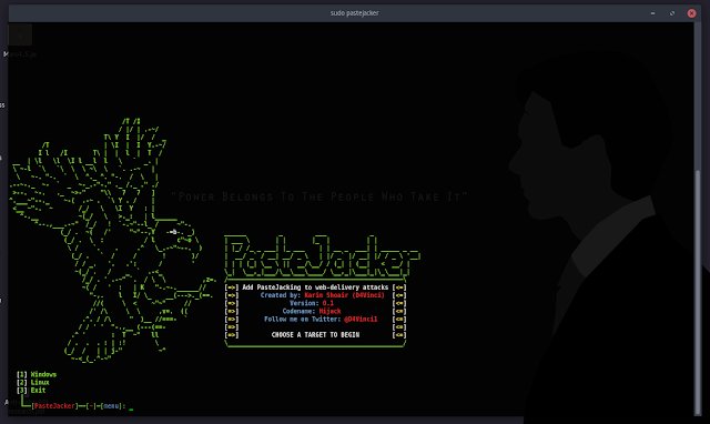 PentestToolz's tweet image. PasteJacker - Add PasteJacking To Web-Delivery Attacks #Pastejacking #hacking #windows #linux pentesttools.net/2018/10/28/pas…