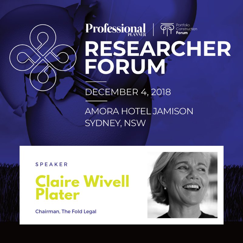 The Fold’s Chairman, <a href="/ClaireWivPlat/">Claire Wivell Plater</a>, will be speaking at the upcoming Professional Planner Researcher Forum on December 4 in Sydney.  To view the full agenda and register, visit researcherforum.com.au