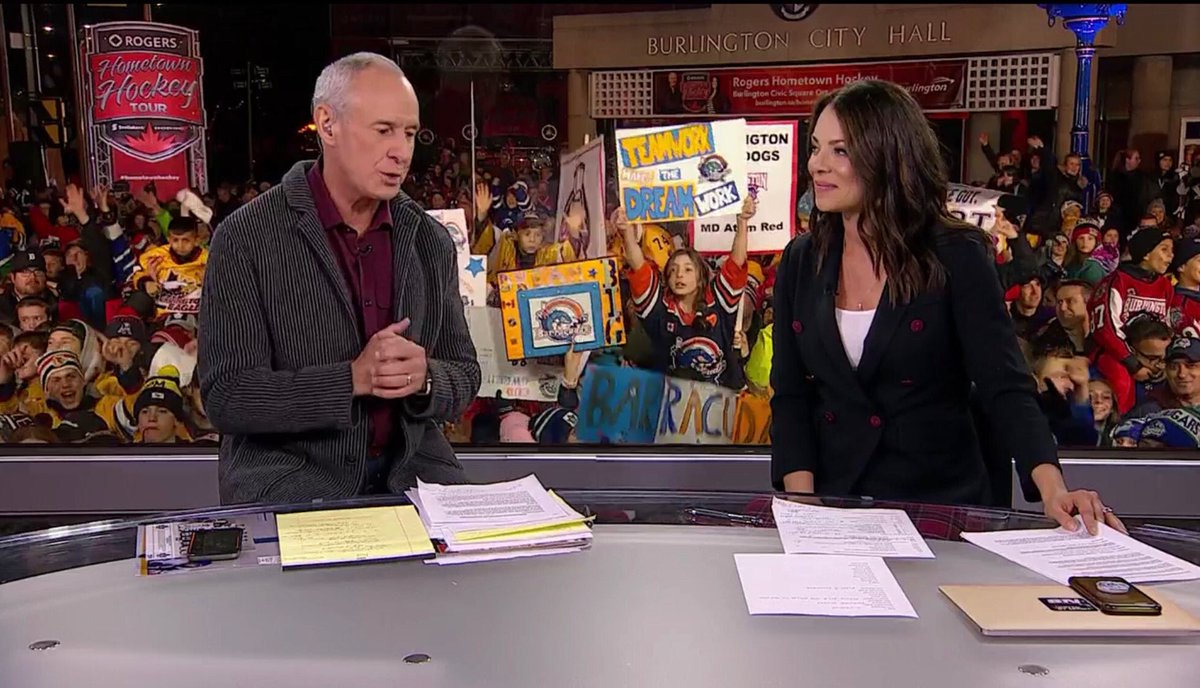 Hey #BurlON! We are live on @Sportsnet for @Rogers #HometownHockey with @RonMacLeanHTH and @TaraSlone! @hometownhockey_