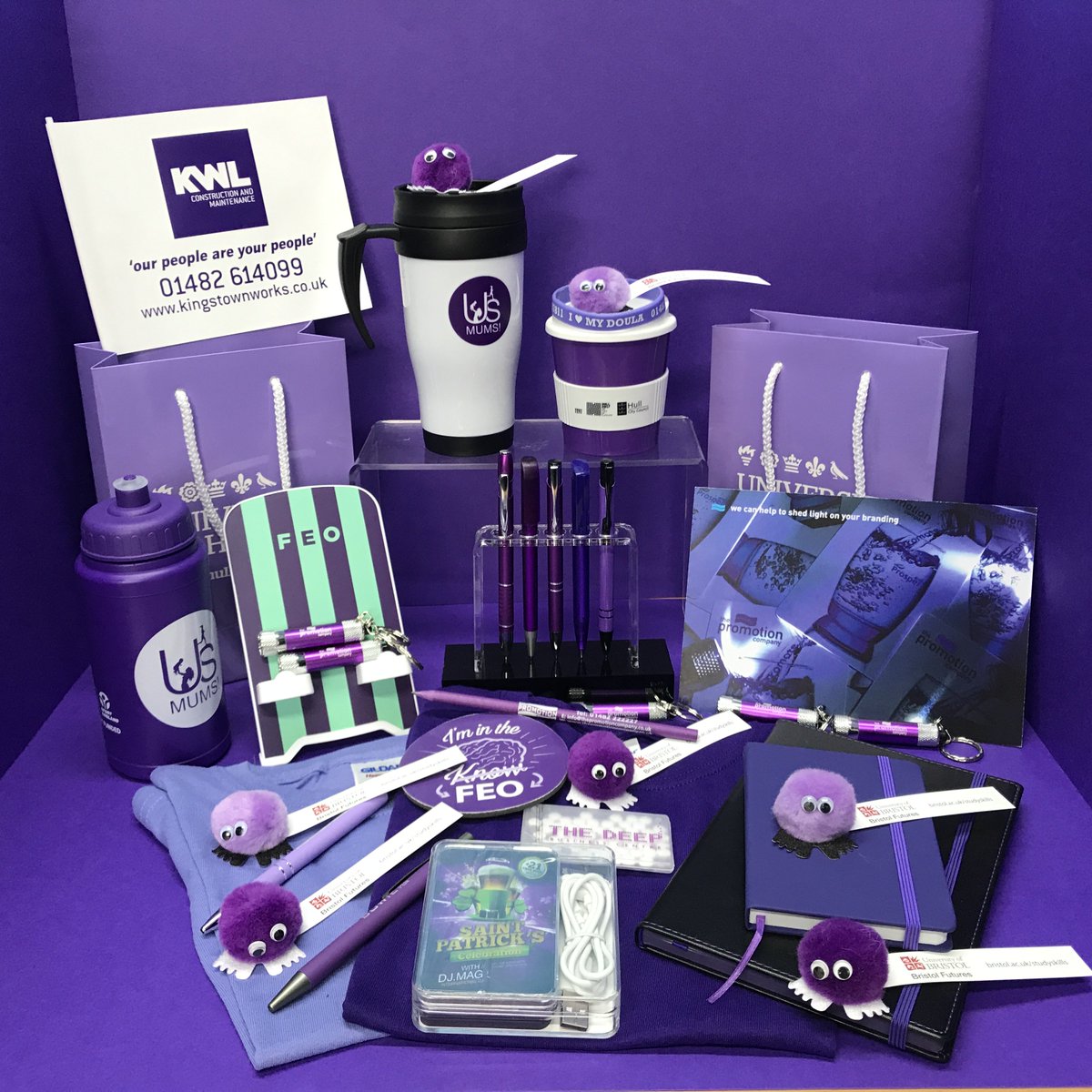 promoco25's tweet photo. If your company's colour is PURPLE check out some of our greatest purple products &amp; give us a call if you're looking for colour specific promotional products to promote your brand or business. https://t.co/sfESOF7WrQ
