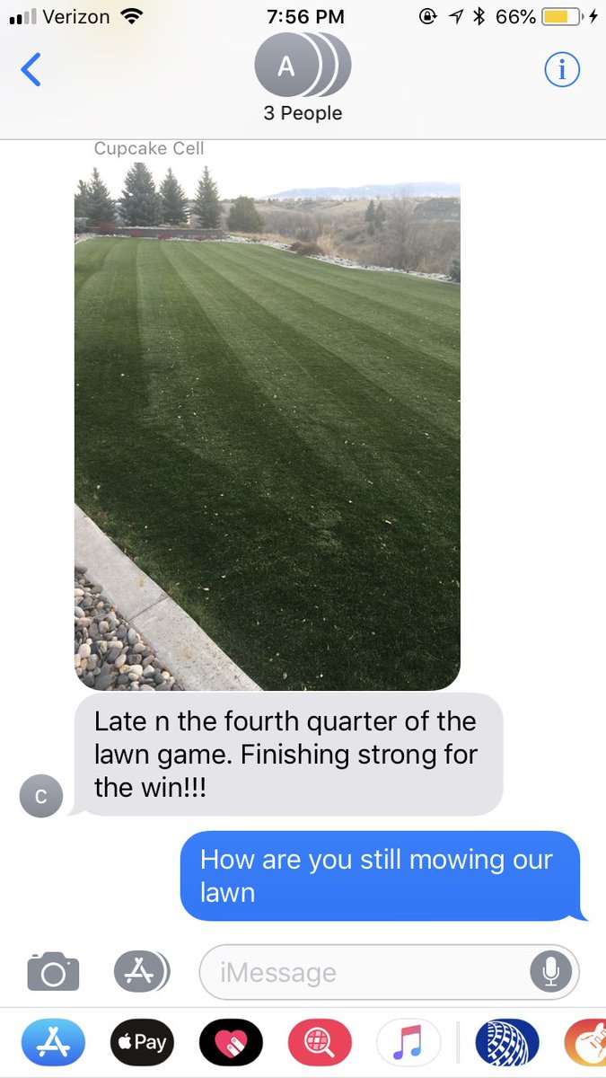 JuliaFenn1's tweet photo. It’s almost November and my dad is still taking his lawn mowing very seriously https://t.co/TCpybyTBU8