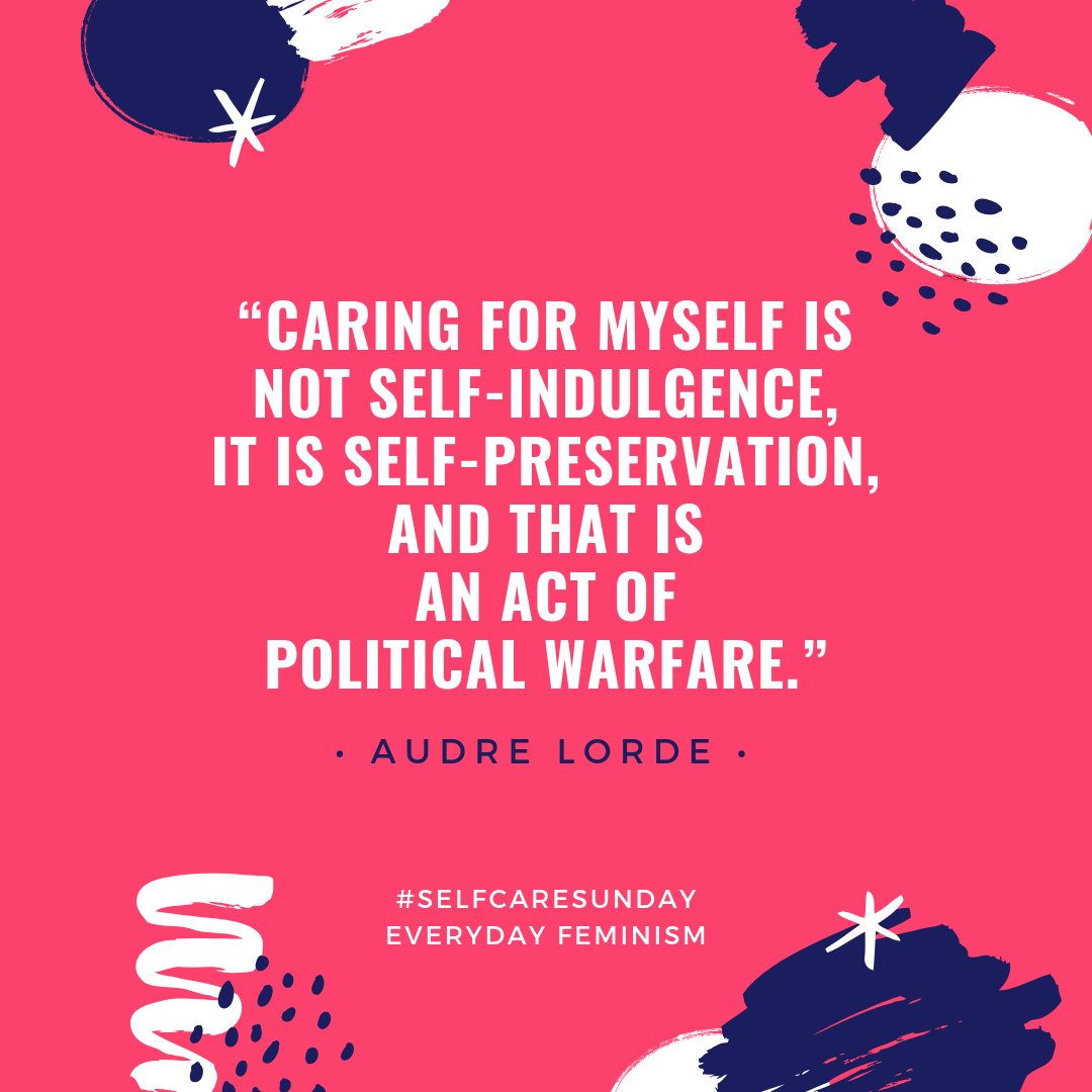 Audre knew that self-care is political. #SelfCareSunday