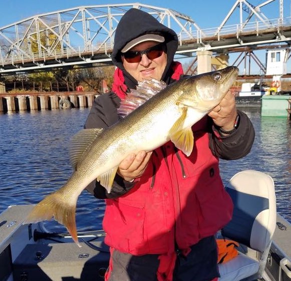 “Caught this 28” walleye this last week on the Rainy river with my Avid rod, water temp 41 degrees” - Vern Knauber