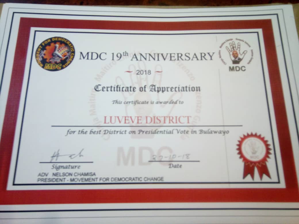 Congratulations to Luveve constituency for achieving  highest Presidential votes in Byo.

MP Stella Ndlovu is the legislator for Luveve. Big thank you to the campaign team &amp; Luveve Constituency electorate <a href="/MDCAllianceZW/">MDC</a> <a href="/mdczimbabwe/">Who voted for you☝️</a> <a href="/Welshman_Ncube/">Prof. Welshman Ncube</a> <a href="/nelsonchamisa/">nelson chamisa</a>