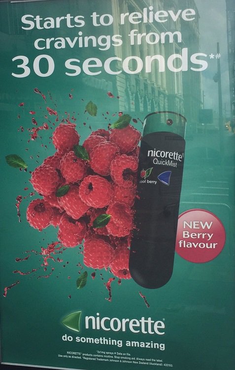 vaper_the's tweet photo. So @nicorette #QuickMist .. 
Is it the BERRY flavoring that prevents #BrainDamage in #youth? 
Being neither #tobacco nor menthol flavored #nicotine, that's the obvious market. As we all know, adults don't like flavors. 🙄 
BTW - 30 seconds? That's about 28 sec. slower than #vape! https://t.co/LZrVFy0qet