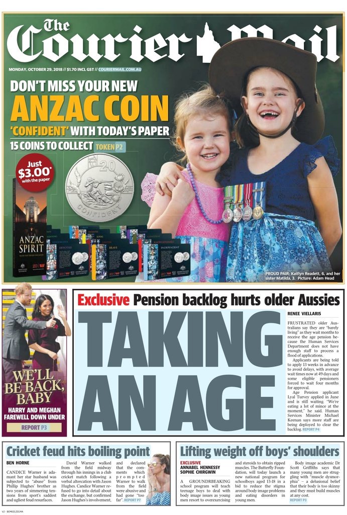 andrew_hough's tweet photo. More fantastic shows in Monday's @newscorpaus papers with brilliant @NewsNathan 📸 &amp; #RoyalVisitNZ day1 dispatch from #Wellington. 
➡️Pg1, pg3 @couriermail 
➡️Pg3 @dailytelegraph 
➡️Pg5 @theheraldsun 
#RoyalTourNZ
@KensingtonRoyal https://t.co/1D1GfpboU8