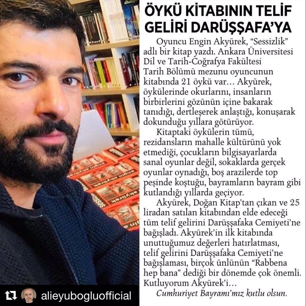 #Repost @alieyubogluofficial with @get_repost
・・・
Bugün #milliyet #milliyetgazetesi #caddemilliyet #milliyetcadde @caddemilliyet @milliyetcomtr #alice @alieyubogluofficial #alieyüboğlu #alieyuboglu #enginakyürek @enginnakyurek #darüşşafakacemiyeti #kitap #telif #gelir #bağış