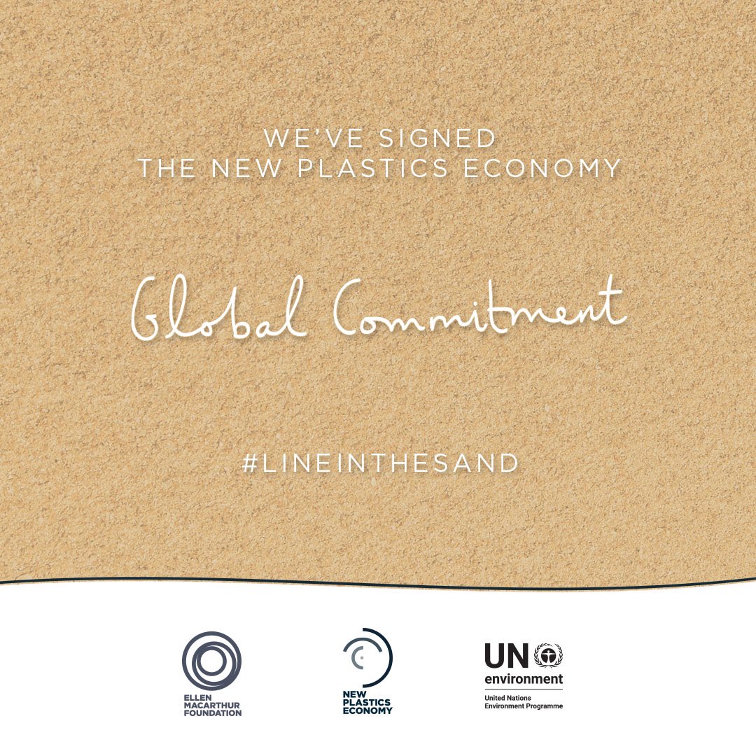 We are proud to be one of the only Australian organisations to have signed the ⁦<a href="/NewPlasticsEcon/">New Plastics Economy</a>⁩ Global Commitment and will be working side by side with business and government to tackle plastic pollution at the source - starting at poweringthechange.org.au #lineinthesand
