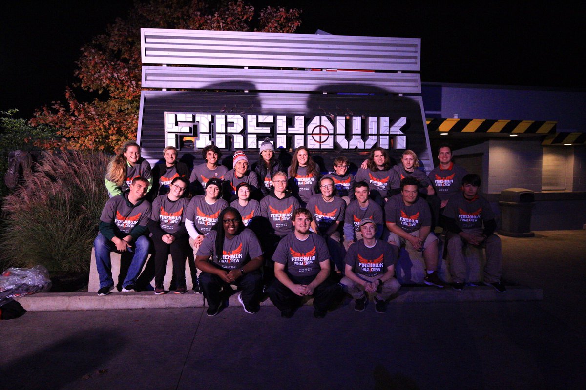 KingsIslandJobs's tweet photo. Our Firehawk crew took one final spin tonight after park close! Here is the last yellow train ever. Thank you to our hard working rides team! https://t.co/Chy0S3SHD0