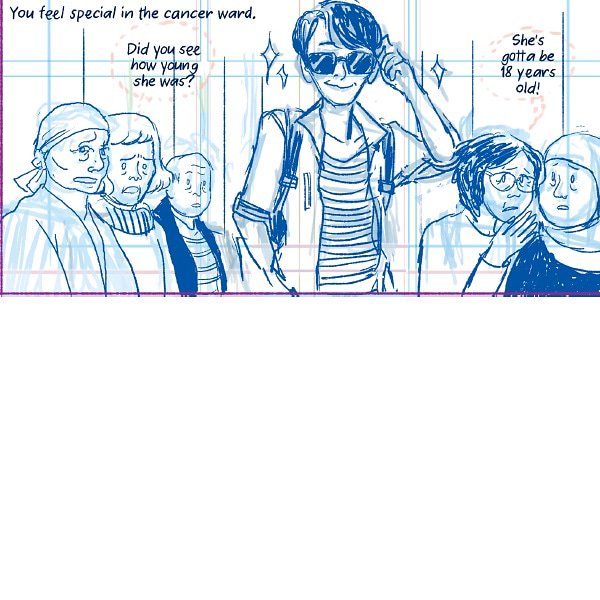 kimikotobimatsu's tweet photo. There's this funny thing about being young and having #cancer, I feel like I got bonus pity points. #takewhatyoucanget
#breastcancerawarenessmonth #cancercomics
#graphicmedicine https://t.co/YP754kgsZl