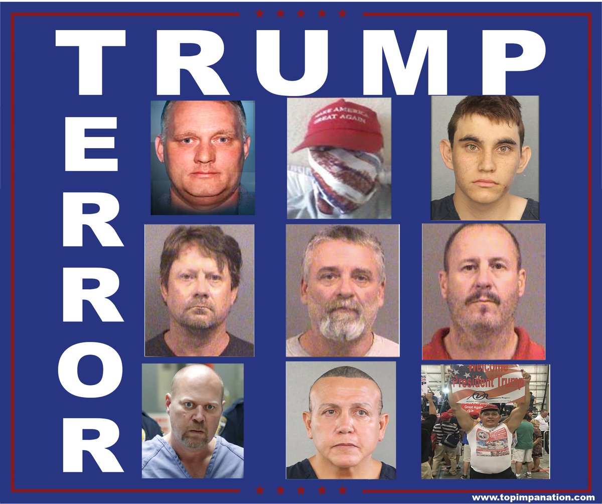 topimpanation's tweet photo. Be careful! MAGAterrorism is on the rise! #MAGABomber #MAGATerrorism #MAGAShooter #MAGABombers #MAGATerrorists #DonaldTrump #synagogueshooting #PipeBombs #topimpanation #GregoryBush #RobertBowers #CaesarSayoc #terrorplot #kansas #TrumpTerrorism #TrumpTerrorists #trumpterror https://t.co/ssgGsm9hTO