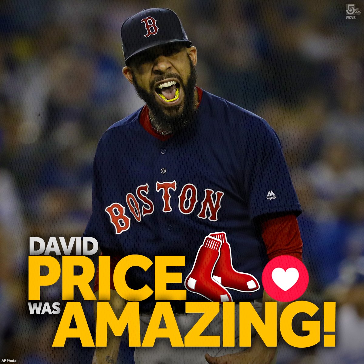 David Price gets a HUGE ovation from the #RedSox fans at #DodgerStadium -- and #RedSoxNation THANKS and APPRECIATION!  

RT &amp; SHARE your love for the Sox starter!