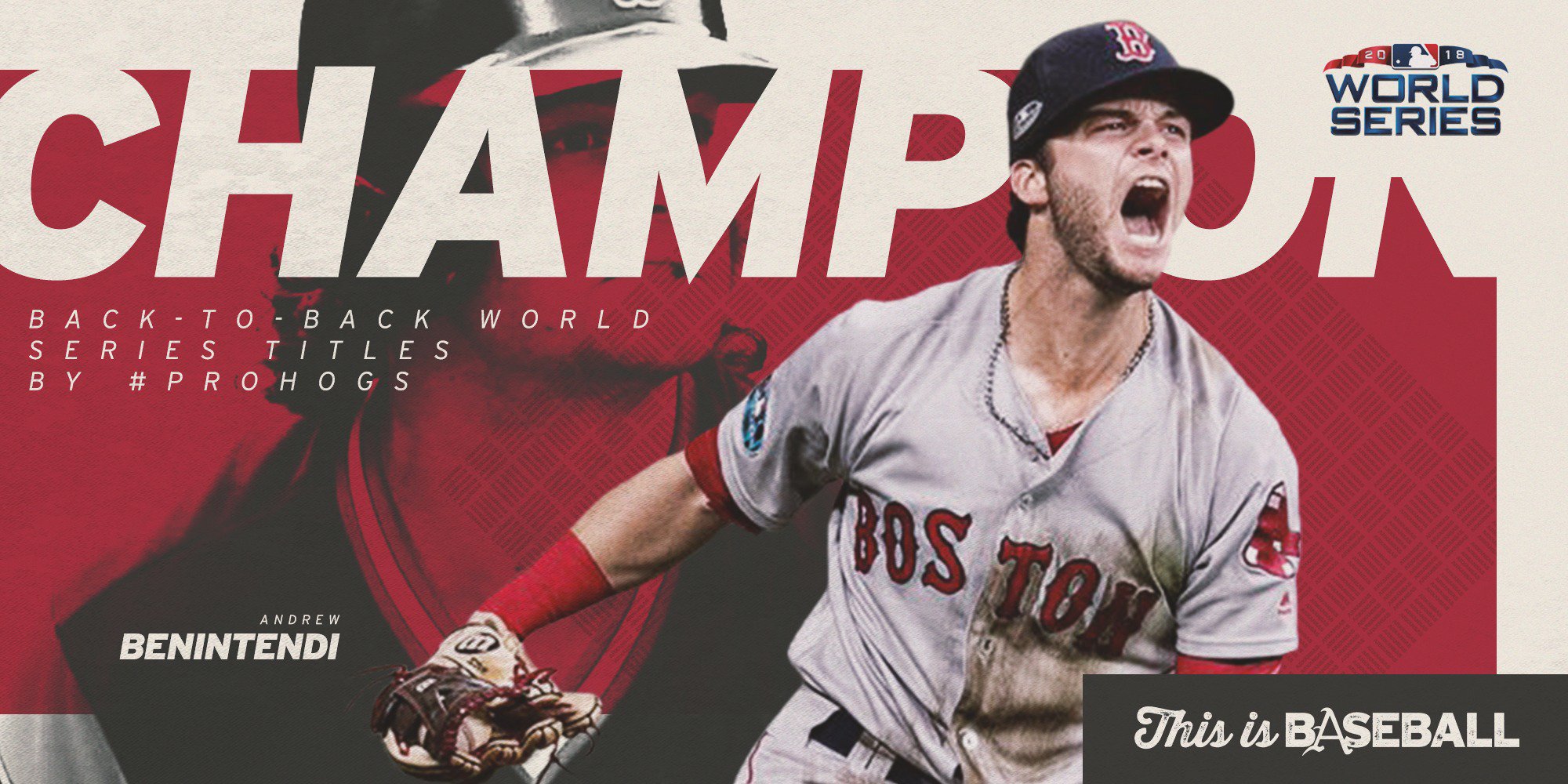 Arkansas Baseball on Twitter: WORLD SERIES CHAMPI🐗N!!! Congratulations to Andrew  Benintendi as he becomes the fourth Razorback to win a World Series title!!  #DoDamage  / X