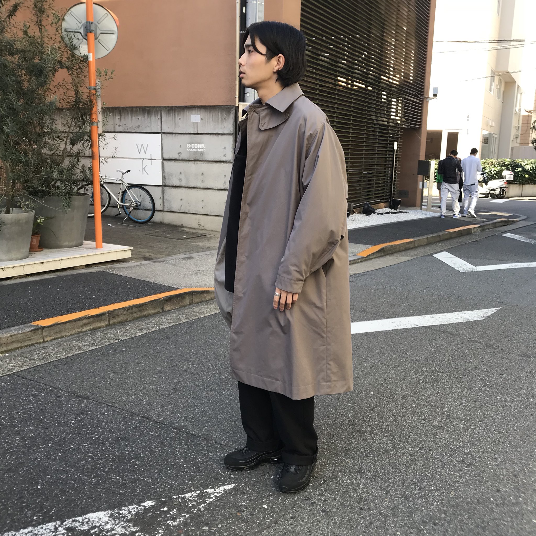 STUDIO NICHOLSON VENTILE COAT L navy - ステンカラーコート