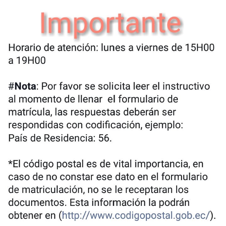 ISTSB_Oficial's tweet photo. ¡Atención! Estimados estudiantes #ITSSB | Fechas de matrículas de 2do a 6to Ciclo en todas las Carreras. https://t.co/tAhwVYDDla