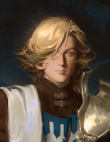 So I was lucky enough to get to do some portrait paintings that appeared in the backgrounds of Castlevania season 2! Here is the one of Leon from the Belmont hold.