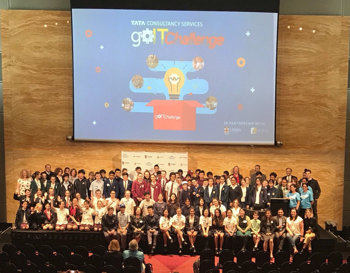 TCS_ANZ's tweet photo. Congratulations Caroline Chisholm College of this years TCS’ #GoITChallenge! Their project looked at volunteering in your local community and provided an app, “iVolunteer” as a solution. Keep an eye on our feed, as we'll be featuring some of our favourite entries. #GoITChallenge https://t.co/RgpAGMVbkm