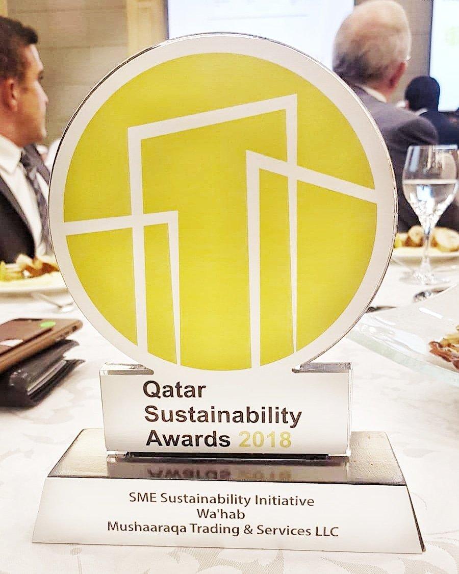We are honoured to announce that last night we won the Qatar Sustainability Award 2018 for  SME Start Up Initiative! We'd like to thank @qatargbc and the panel of judges for this honour. Congratulations to all the nominees and winners! 
<a href="/QBICqa/">Qatar QBIC</a> #QSW2018