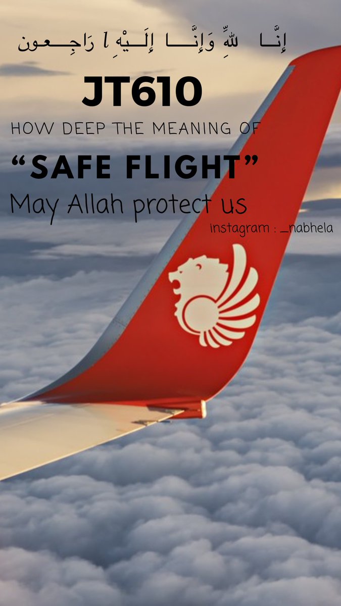 BeyyBungas's tweet photo. إِنَّا لِلّهِ وَإِنَّـا إِلَيْهِ رَاجِعون

Pray for JT610
Indonesia's disaster agency confirmed a Lion Air passenger jet crashed into the sea shortly after take-off from Jakarta and was carrying 188 passengers and crew.

#PrayForJT610 https://t.co/zyiXWaeoX0