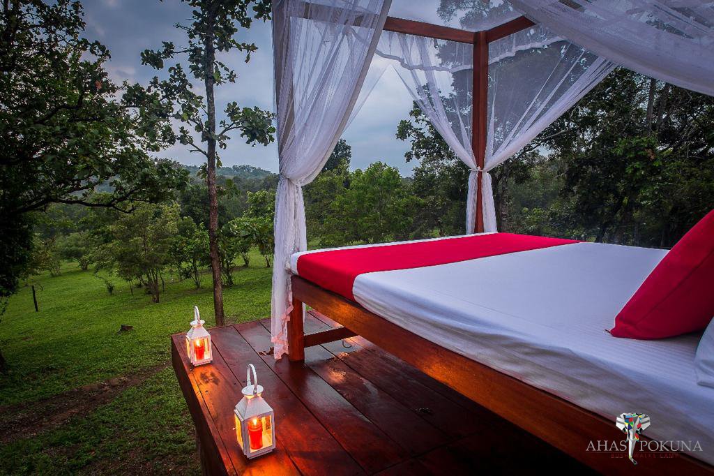 Get comfortable on Sri Lanka’s first and only outdoor Star Bed in the wilderness! DM to experience it this month.
#Ahaspokuna #AhaspokunaEscape #Camping #Glamping #LuxuryTentedSafariCamp #Wild #LuxuryCamping #Adventure #Love #Romance #Honeymoon #Stars