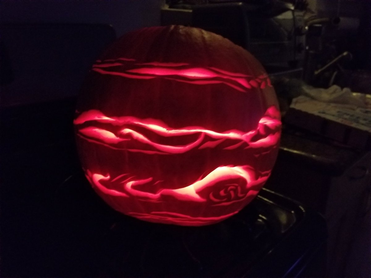omcintyre's tweet photo. My Jupiter jack-o-lantern https://t.co/ptcKHHRHiv