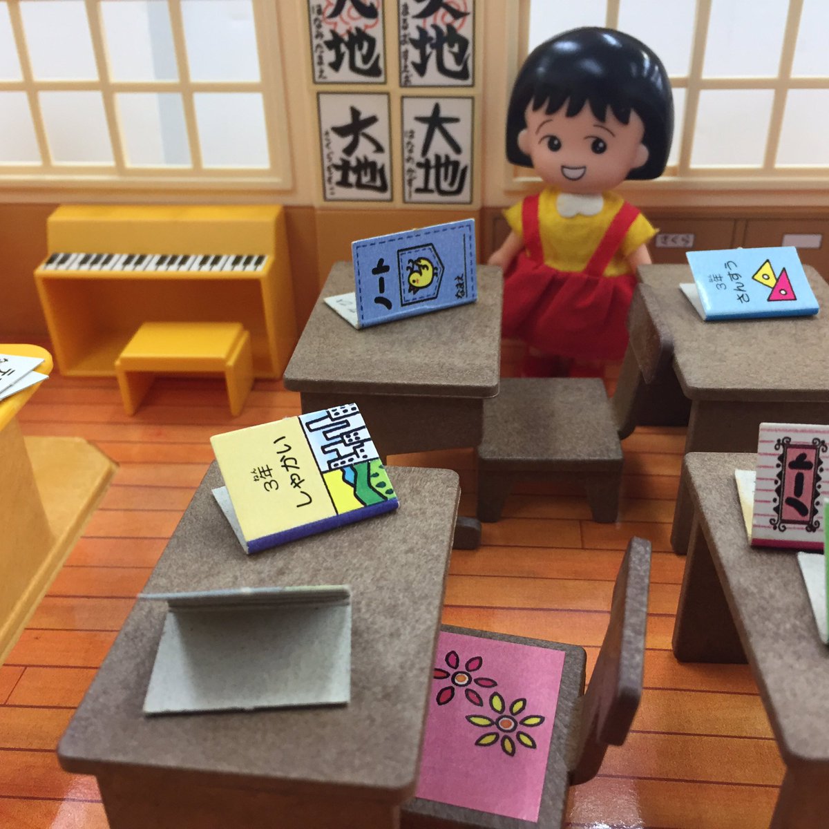 刺繍サービス バッティング手袋 ちびまる子ちゃん みんなの学校と