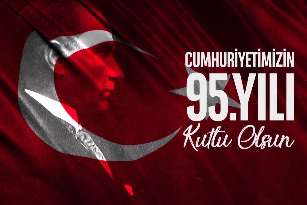 Cumhuriyetimizin kurucusu Gazi Mustafa Kemal Atatürk başta olmak üzere silah arkadaşlarını ve aziz şehitlerimizi rahmetle anıyoruz.

Cumhuriyetimizin 95. yılı kutlu olsun. Yaşasın Cumhuriyet! #29Ekim1923