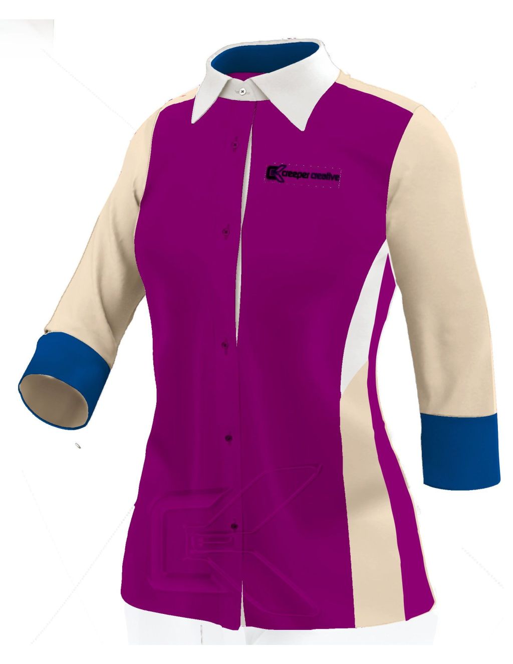 Premium Design Baju Korporat Kolar Perempuan Wanita Pejabat Lengan Panjang Saiz Besar Corporate Uniform Woman