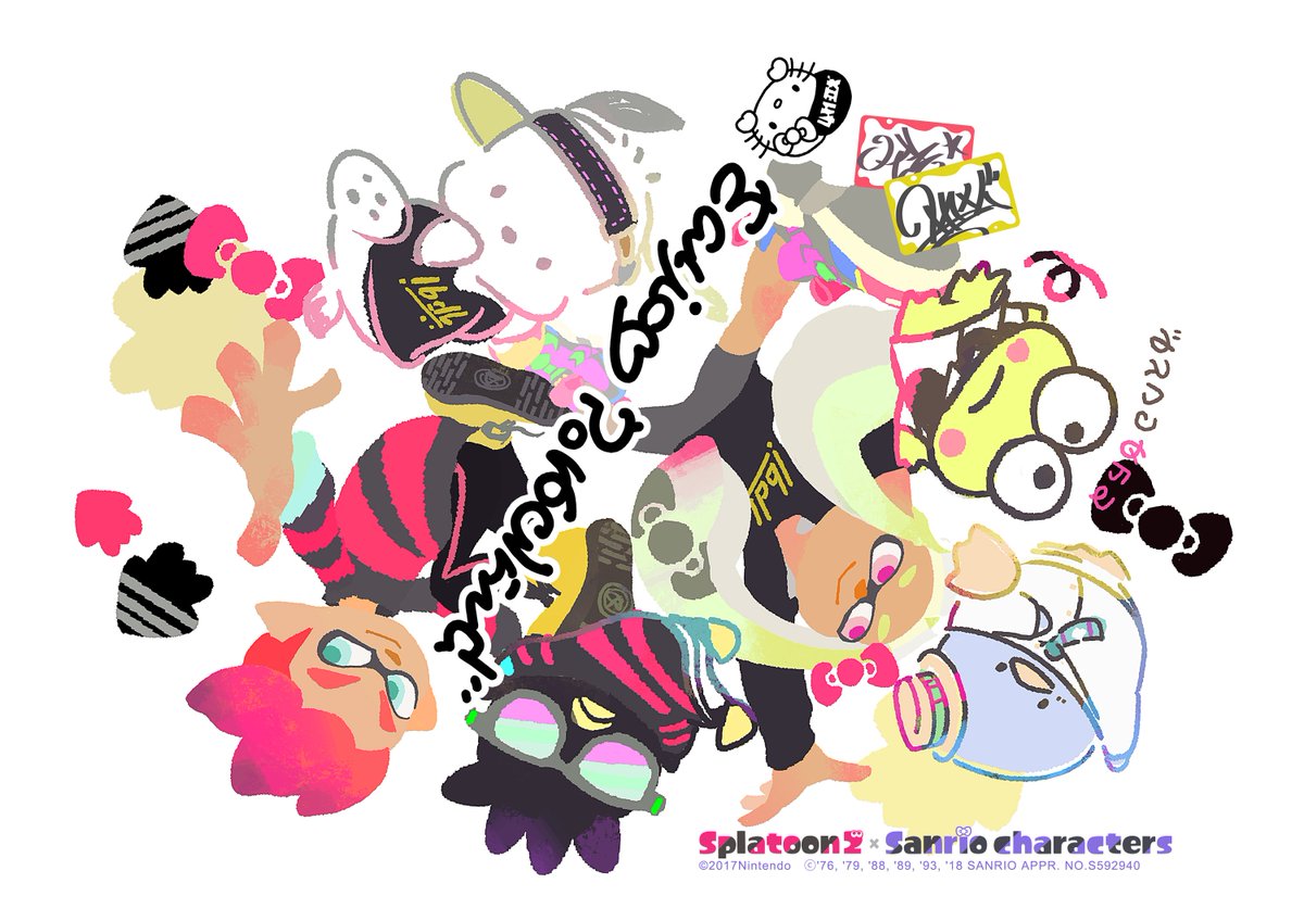 Splatoon スプラトゥーン 11月10日 土 から サンリオピューロランドで スプラトゥーン2 サンリオキャラクターズ コラボを記念したイベントが開催される そして コラボグッズ第2弾も同日11月10日 土 から販売開始されるぞ 詳しくはこちらを