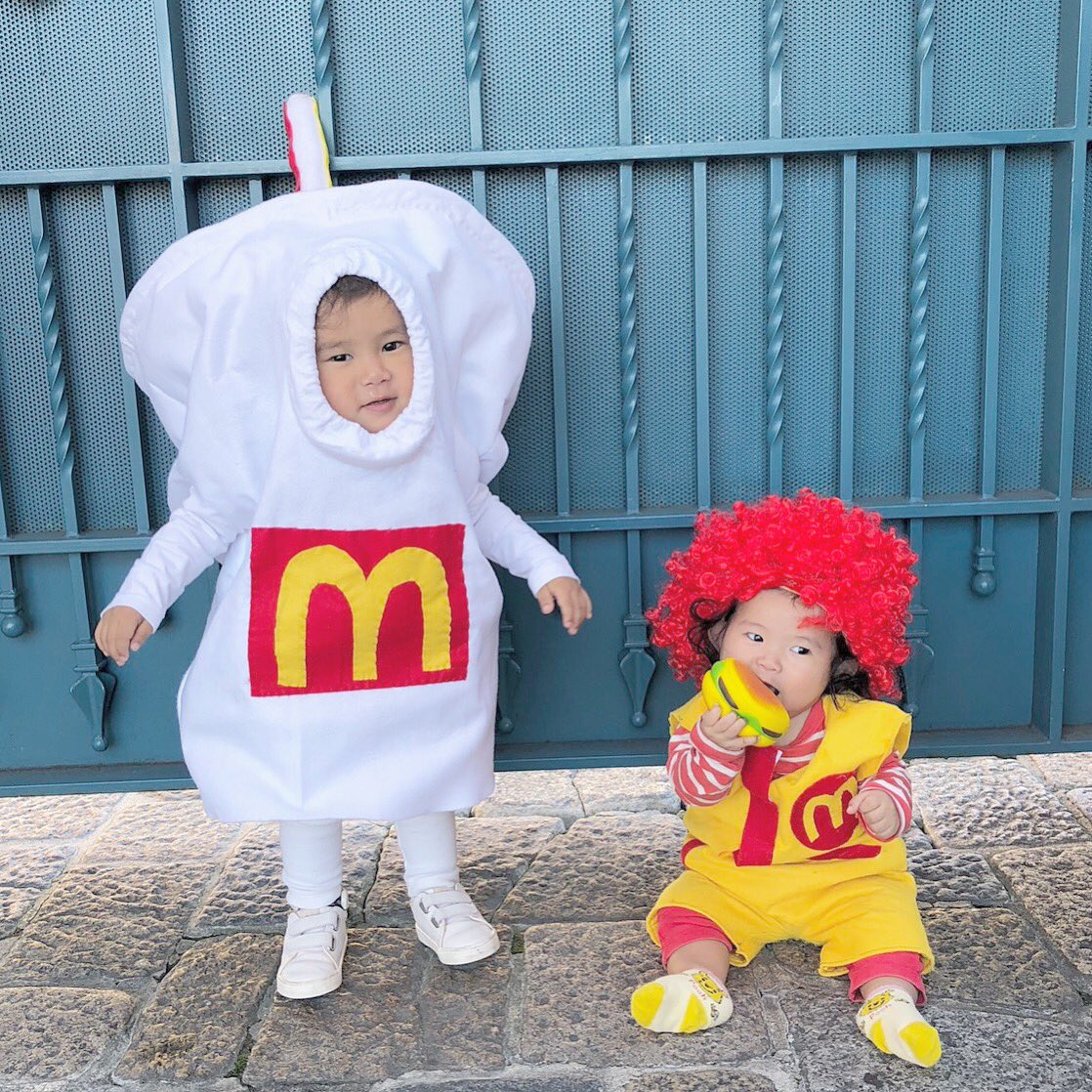 ハロウィン コスプレ 子供 ベビー 仮装ポテト マクドナルド ロンパース 80