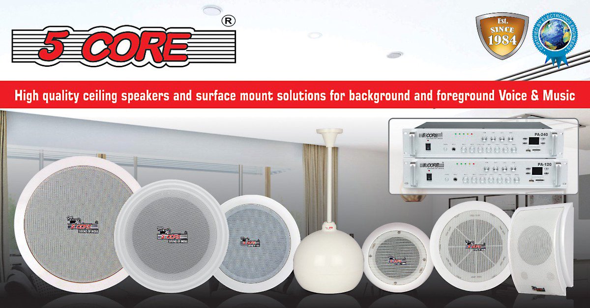 four ceiling speakers