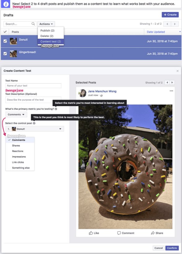 buff.ly/2OH0HAC Now you can A/B test your #FacebookPage's posts