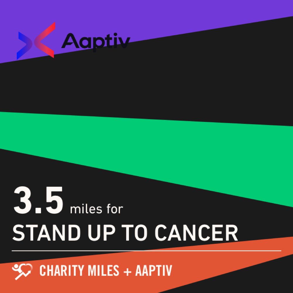 glady5_'s tweet photo. 3.5 @CharityMiles for @SU2C. Thx @Aaptiv for sponsoring me! #Aaptiv5KYourWay. https://t.co/bqHycqP974