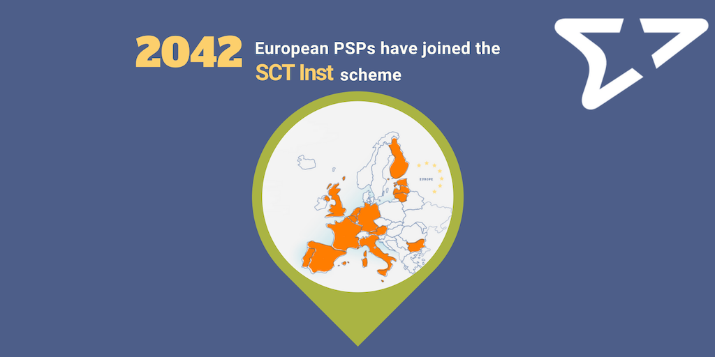 EPC_SEPA's tweet photo. One year after the launch, we have more than 2,000 PSPs from 16 countries which have already joined the #SEPA Instant Credit Transfer scheme! Check if you are curious to discover which countries host #SCT Inst pioneers https://t.co/uDNfNdpy4v https://t.co/1IFfKRofYN