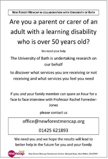 Can you help <a href="/mencap/">chris</a> #mencap.  We are looking for families to support this important project.  #learningdisabilities #MondayMotivation