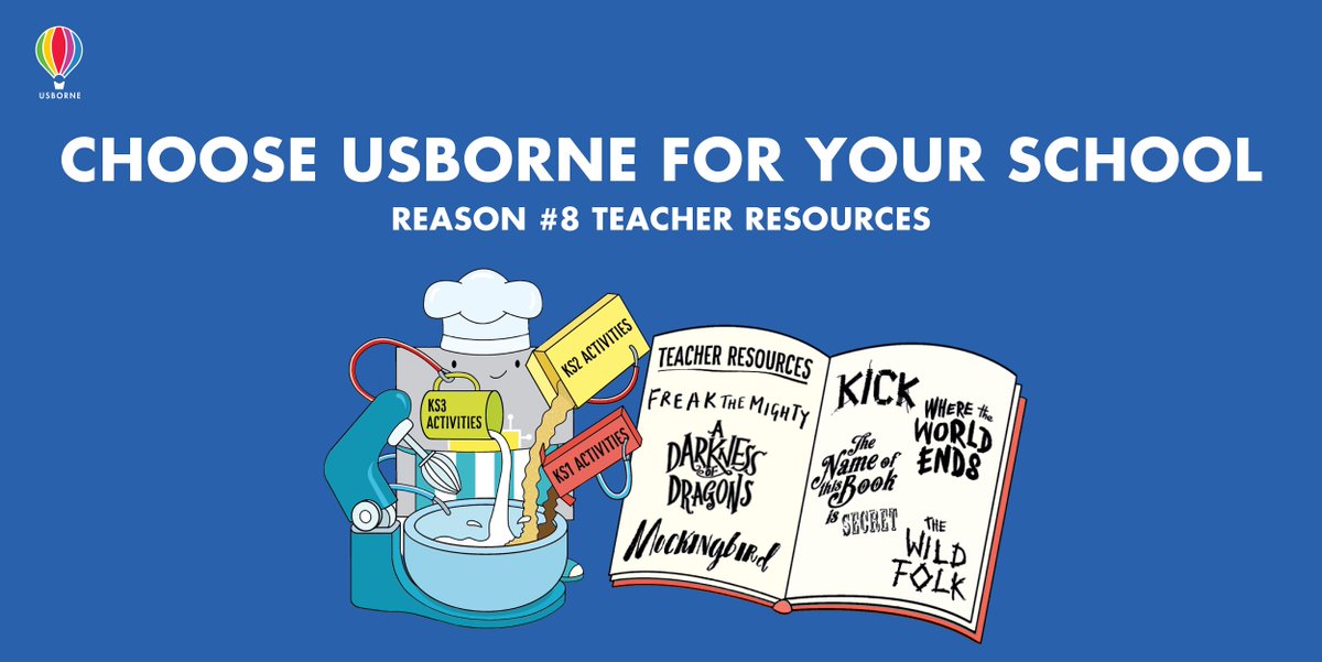 UsbornePartners's tweet photo. #Teachers would you like resources for a range of fiction titles and advice on the themes covered in the titles? Would you like free books for your school? Find out more about how USBAH can help you https://t.co/O4EQAKyMIO