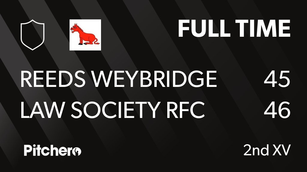 law_rfc's tweet photo. FULL TIME: Reeds Weybridge RFC 45 - 46 Law Society RFC
#REELAW #Pitchero
https://t.co/09uxuF1YKR https://t.co/I4j2yTiHFK