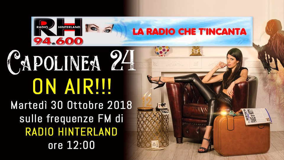Capolinea24's tweet photo. Martedì 30 ottobre alle ore 12.00 saremo ospiti della trasmissione "Hinterland Cafè". Potrete ascoltarci a Milano e Pavia sulla frequenza FM 94.600, oppure in streaming su https://t.co/ZrpFCUPvsj  Non mancate! #Radio #Milano #capolinea24 #lostintales #intervista #magicglasses #cd https://t.co/ZdQyVXI2cw
