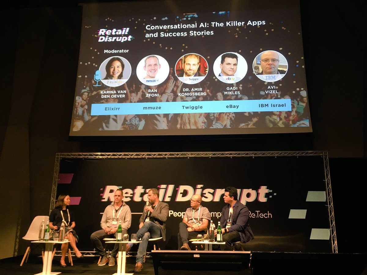 spainnovaISRAEL's tweet photo. Today in #RetailDisrupt, experts from Israeli start-ups and multinational corporations discuss topics such as conversational AI, in-Store computer vision, Cybersecurity or Cross-border e-commerce to define the future of Retail @eBayIsrael @IBM @twiggle_com @mmuzecom @adigital_org https://t.co/U3Au0Lci9F