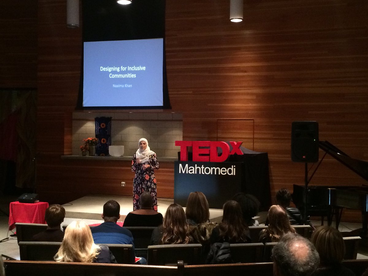 TEDxMahtomedi's tweet image. .⁦@naaimak⁩ shares 3 questions for moving beyond diversity to inclusion: Who is impacted? Who is represented? How is others' input required? #TEDxMahtomedi