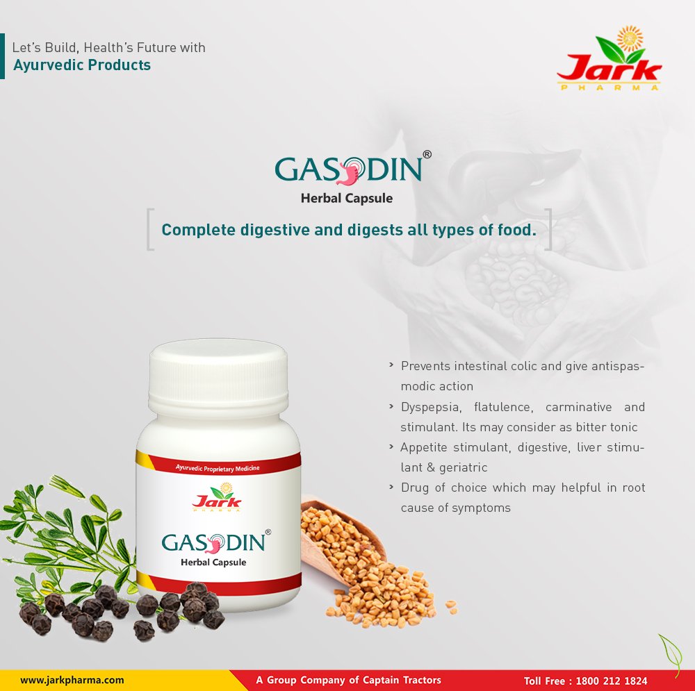 jarkpharma's tweet image. #GASODIN #indigestion #gastrictrouble #abdominalpain #dyspepsia #flatulence #carminative #stimulants #tonic #digestive #liverstimulant #geriatric #gastric #digestiveupset #jark #pharma #Herbal #Ayurved #Gujarat #india