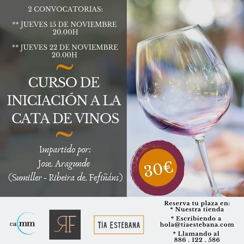 CammLab's tweet photo. Próximamente curso de iniciación a la cata de vinos en Tía Estébana con la colaboración de Centro Analítico Míguez Muiños. https://t.co/TTfjmCC6mq