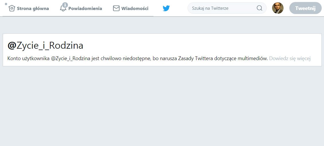 ArturStelmasiak's tweet photo. W sobotę Kaja Godek została zablokowana przez Twitter, a teraz jej Fundacja Życie i Rodzina. Ludzie, którzy zebrali 1 mln podpisów zostali zakneblowani. 

Trzeba to nagłośnić @pikus_pol @MarzenaNykiel @DorotaKania2 @wybranowski @samuelpereira @OrdoIuris @cezarykrysztopa @MC_GOV_PL https://t.co/Vd0A0eKac7