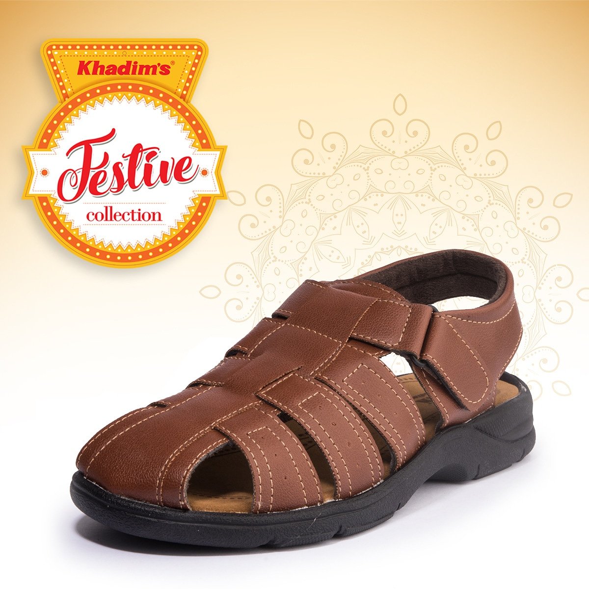 khadim leather sandals