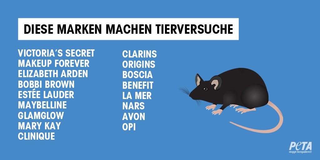 Peta Deutschland Sur Twitter Boykottiert Marken Die Tierversuche Machen Denn Wer Will Kann Seine Kosmetik Ohne Tierversuche Entwickeln Und Verkaufen Bekannte Marken Wie Dove Catrice Essence L O V Und Viele Mehr Beweisen