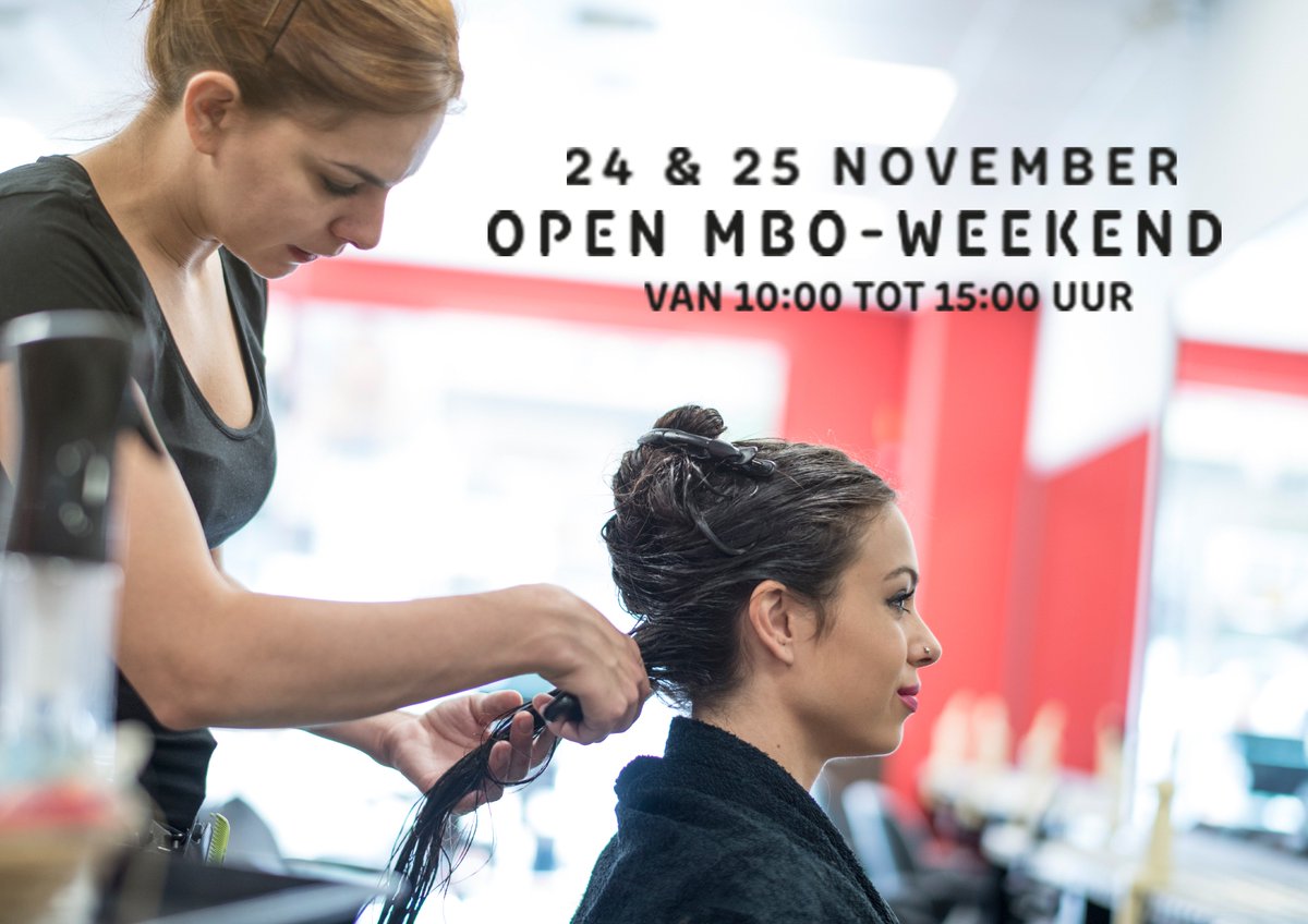 Trends en details. Daar hou jij van. Je bent creatief en houdt ervan om met mensen bezig te zijn. Om ze er goed uit te laten zien. Dan is de opleiding kapper/allround kapper echt iets voor jou! Bezoek het Open MBO-weekend op 24-11! Kijk voor meer info op openmboweekend.nl