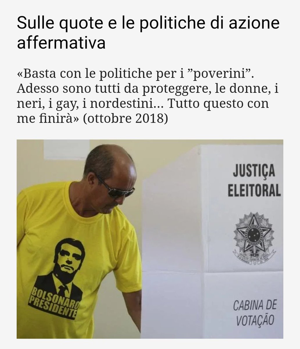 francesco_mion's tweet photo. Lunedì 29 Ottobre - #Bolsonaro vince le #elezioni presidenziali in #Brasile, un paese ormai a me molto caro.
So di non essere nessuno per giudicarlo. Ma vorrei solo che vi fermiate un attimo a leggere le sue stesse parole negli ultimi anni. #SaveBrasil #TropicalTrump #EleNão https://t.co/qINK3nHs0E