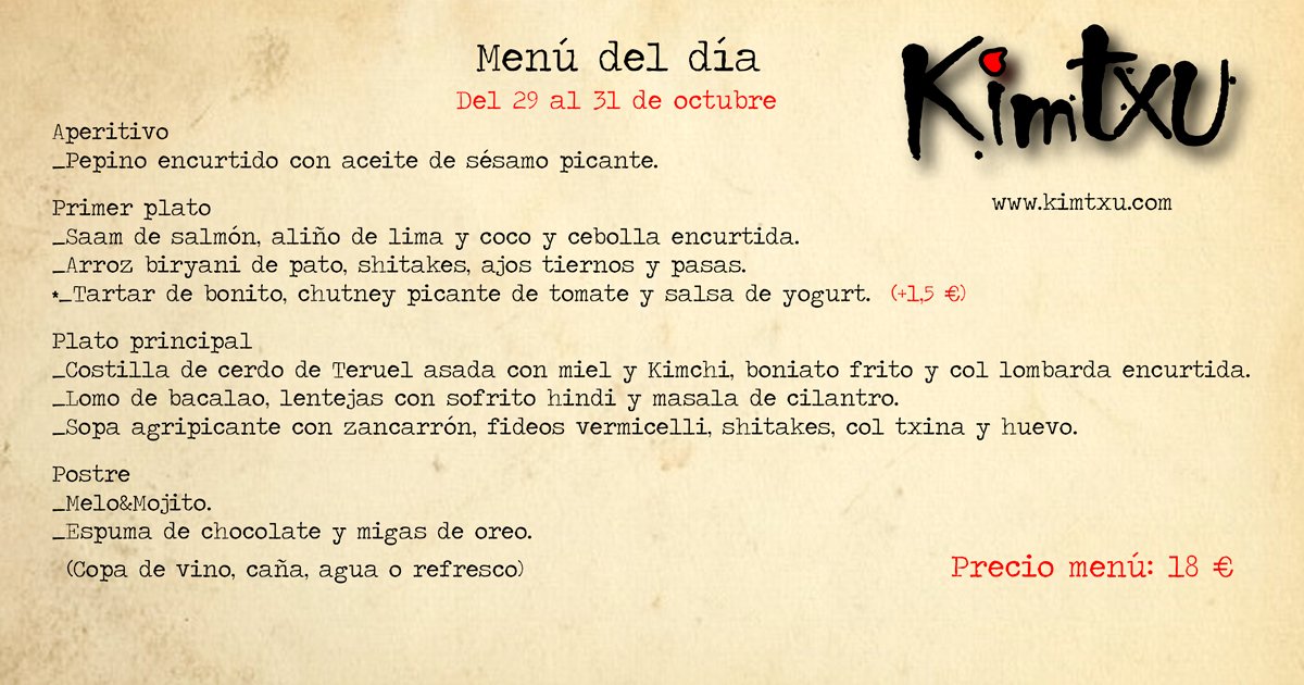 Esta semana únicamente tienes 3 días para disfrutar de nuestro menú del día. 🍽 Lo bueno,  es que esta semana hay puente.👏 ¿Más días para poder sacar un hueco y pasarte a vernos no? ¡Te esperamos! 😉