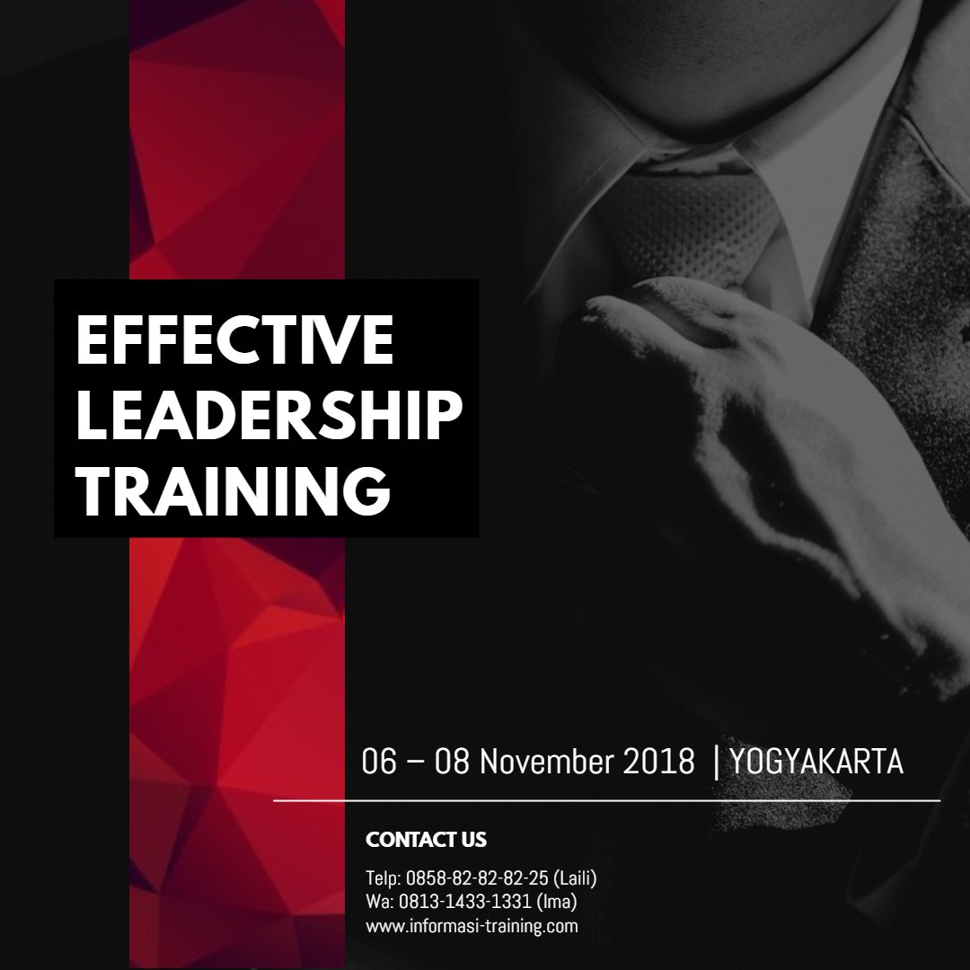 wartatraining's tweet photo. EFFECTIVE LEADERSHIP TRAINING | 06 – 08 November 2018 di Yogyakarta(half confirmed) https://t.co/f5EUTni1XF
Telp: 0858-82-82-82-25 (Laili)
Wa: 0813-1433-1331 (Ima)
#leadership #kepemimpinan #leader #wartatraining #informasitraining #pelatihan https://t.co/iknj77g6Qg