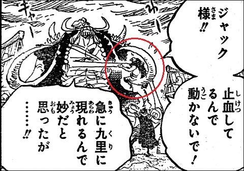 Log ワンピース考察 En Twitter ワンピース 感想 第922話 百獣海賊団総督 カイドウ 酒天丸に斬られたジャックの手当てを部下がしてる時 ツノに乗ってて面白かった 足場扱いかよ 笑 T Co Fb9r6ha7sh